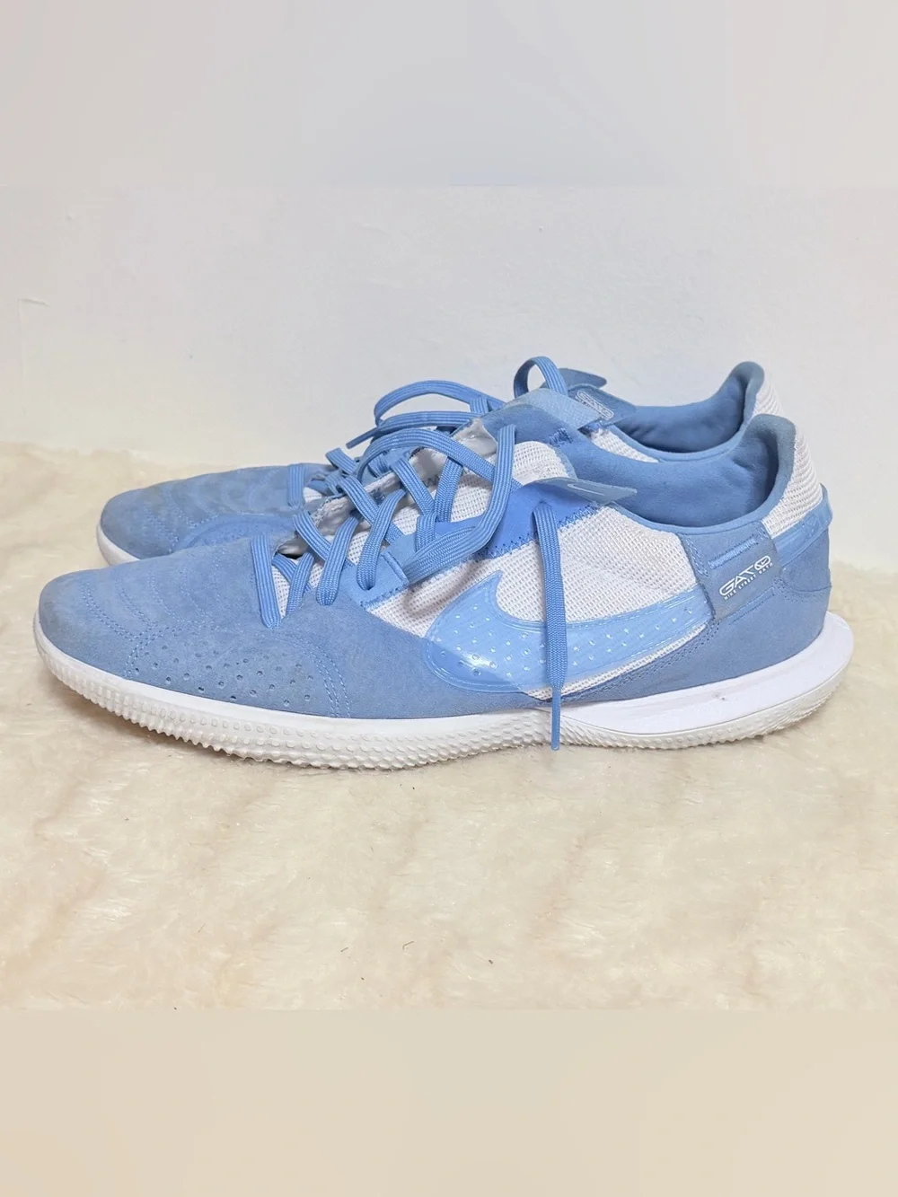 Nike StreetGato University Suede Indoor Soccer Mens 10 Blue White DC8466-400 EUC